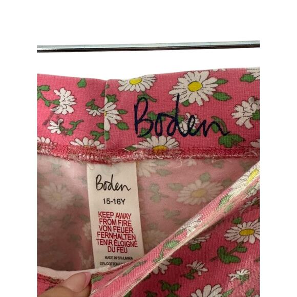 Boden Pink Daisy Cropped Leggings Girl's Size 15-16yrs - Picture 4 of 5